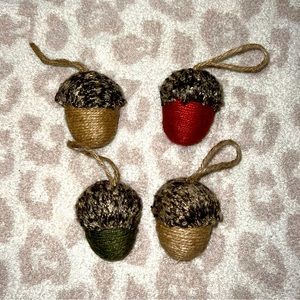 Burlap Acorn Ornaments
